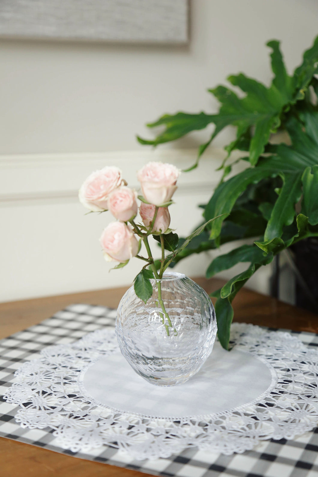 Beatriz Ball: Glass Faceted Round Bud Vase