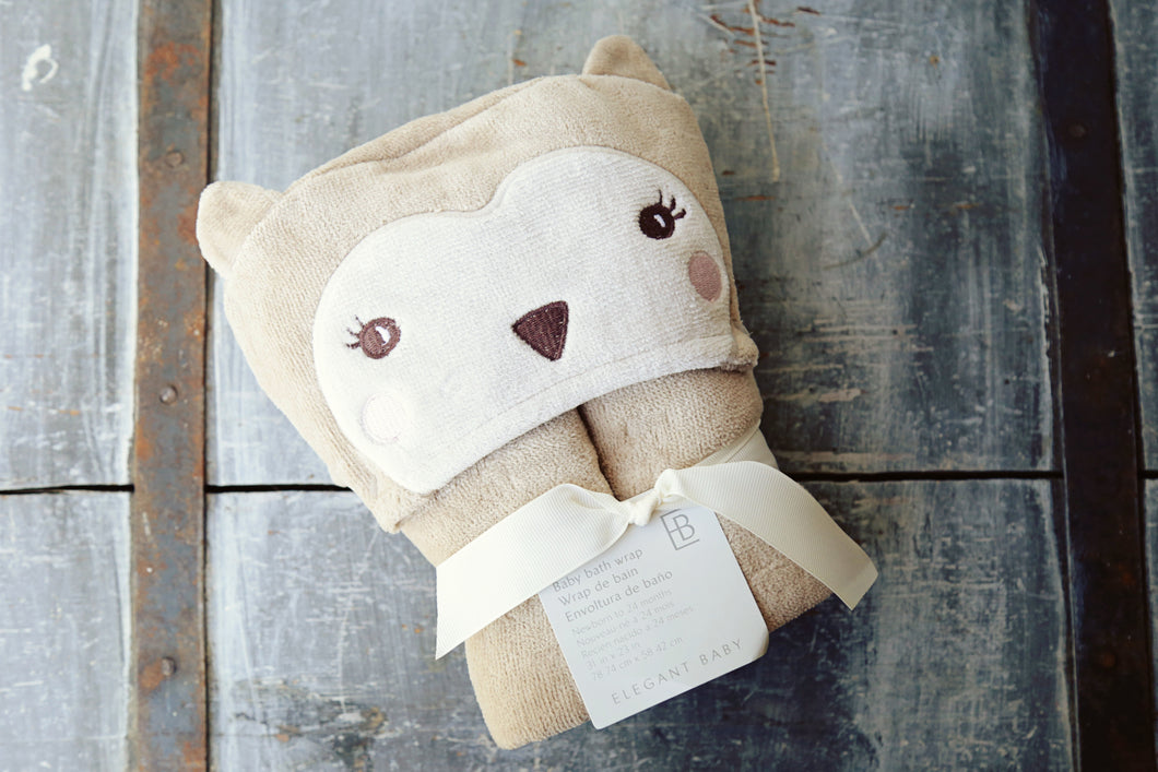 Owl Baby Bath Towel