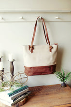 Load image into Gallery viewer, ABLE Rachel Zip Tote Bone/Whiskey
