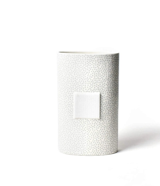 Happy Everything - Stone Small Dot Mini Oval Vase