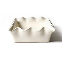 Load image into Gallery viewer, Signature White Ruffle Casserole Dish
