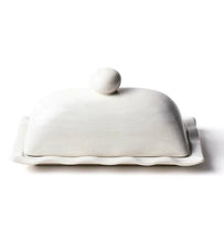 Load image into Gallery viewer, Signature White Ruffle Domed Butter Dish
